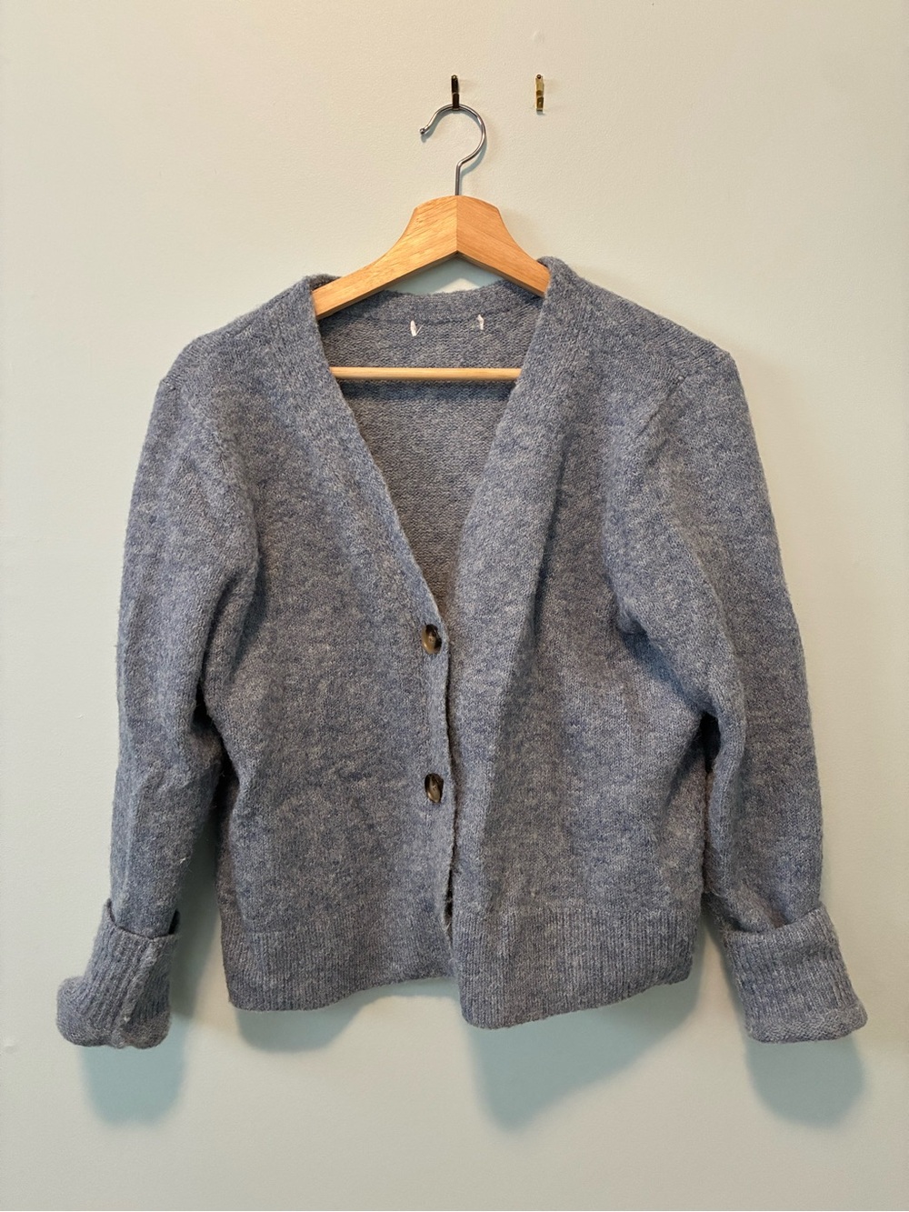 Joe Fresh Heather Gray Button-Front Women's Cardigan